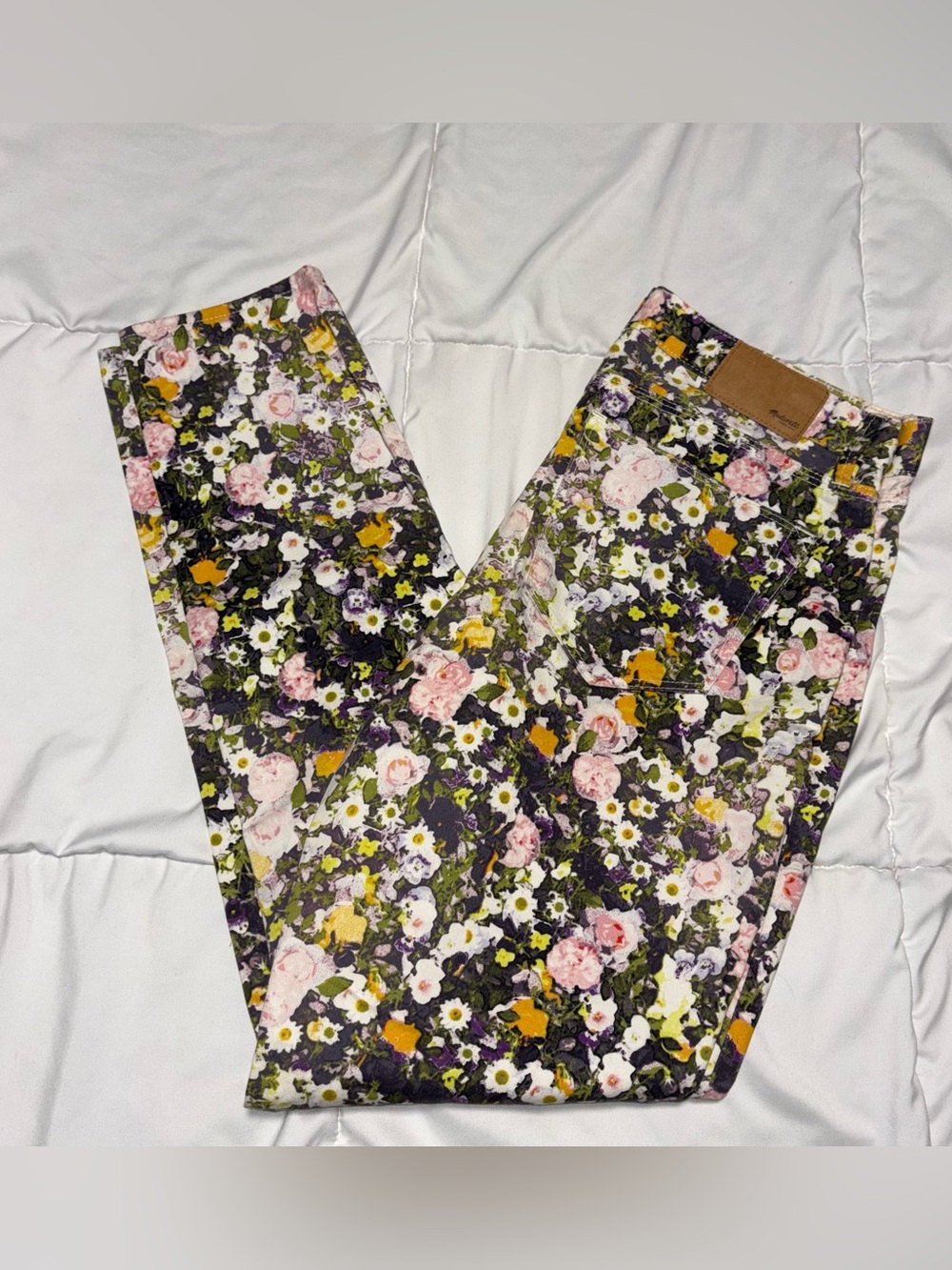 Madewell Floral Skinny Skinny Ankle Jeans Size 27